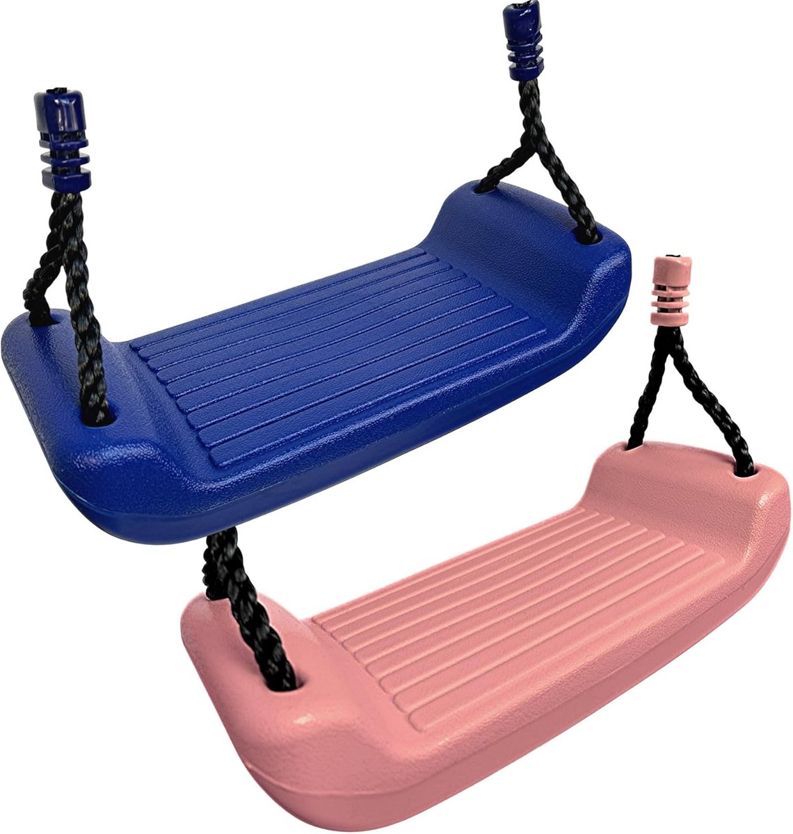 Schommelzitjes Set - Kinderzitjes Tuin - Buiten Spelen - In hoogte verstelbaar - 90-150 cm touw - Roze en Blauw