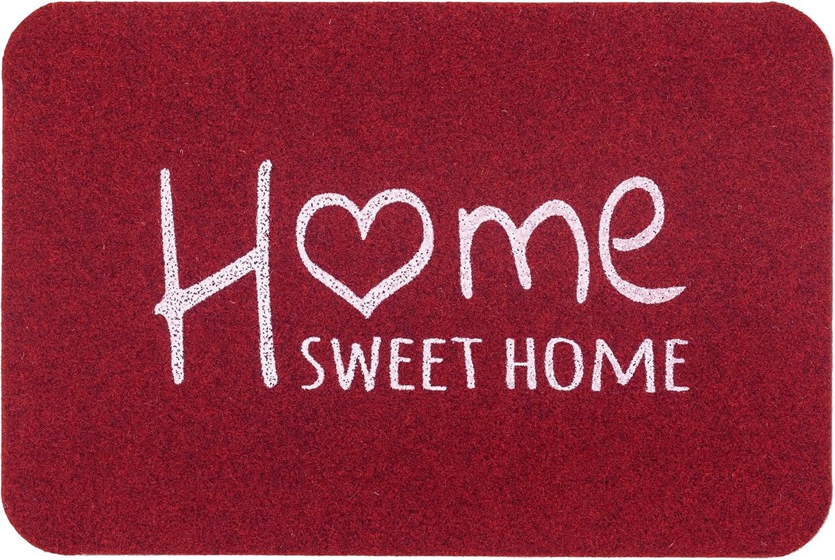 Binnendeurmat - Vuilvangmat - Schoonhouden entree - Antislip onderkant - 40 x 60 cm - Rood