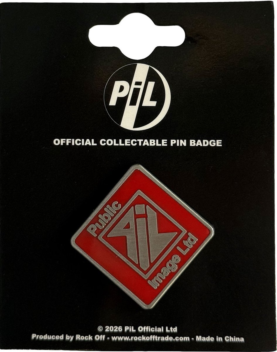 PIL Public Image Ltd New Logo Red - Pin