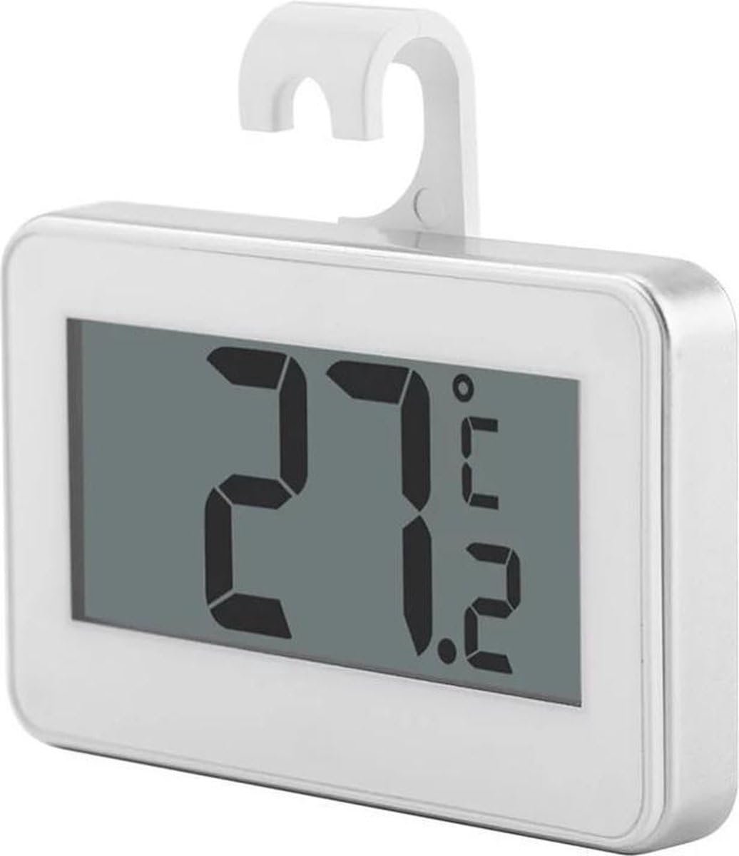 Digitale Koelkast Thermometer - Vries Alarm - Temperatuur Bewaken - Bevries Alarm Functie - -20 tot 60 Graden - Wit