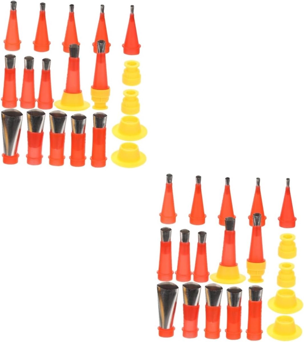Kitgereedschapset - Kitspuitmonden - Badkamer Keuken - 2 Sets - 9x9x9cm - Zoals afgebeeld