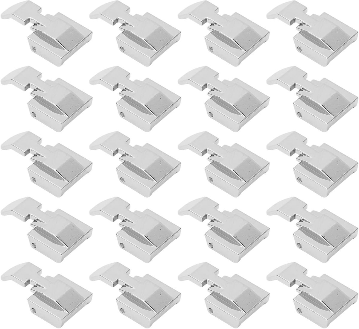 Naaivoetjes Set - Ritssluiting Voetjes - Ritsen Naaien - Roestvrij Staal - 20 Stuks
