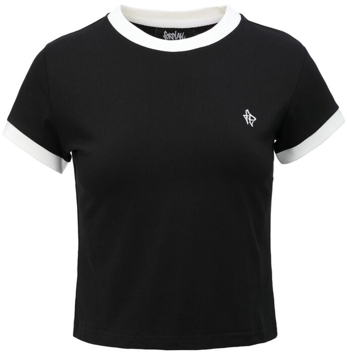 Forplay Crop T-Shirt black Dames T-shirt - zwart - M