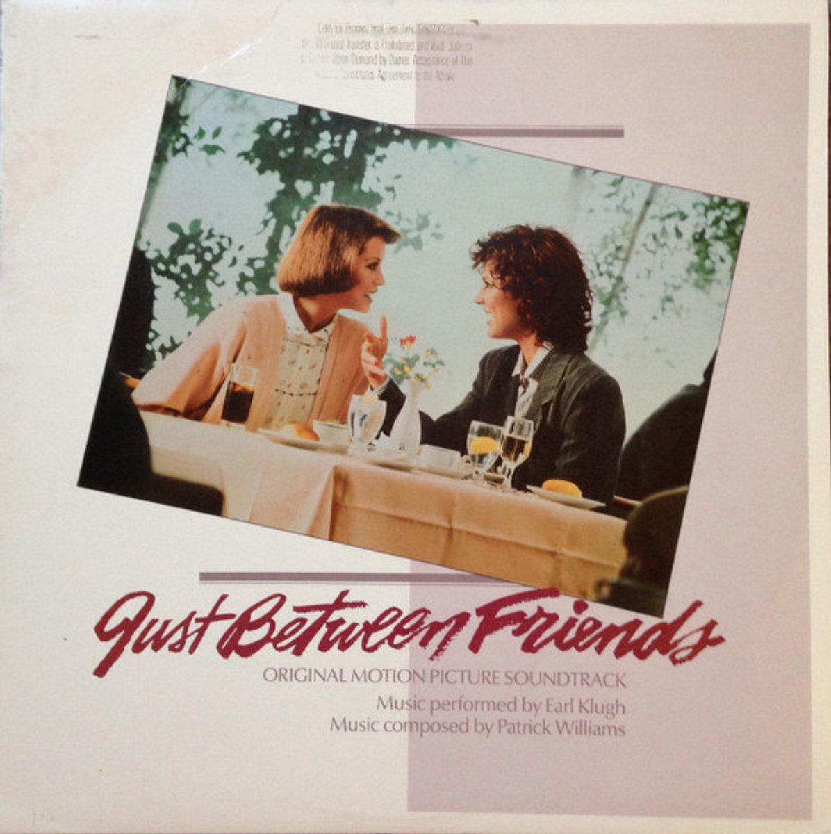 JUST BETWEEN FRIENDS - Original Motion Picture Soundtrack (Music performed by EARL KLUGH)