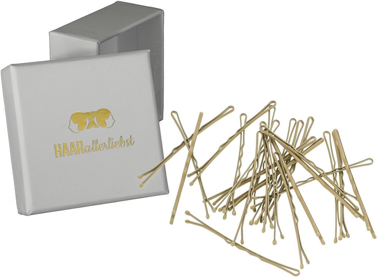 Haarspelden - Anti-slip pinnen - Kapsels Fixeren - Extra Lange Lengte - 6 cm - Beige