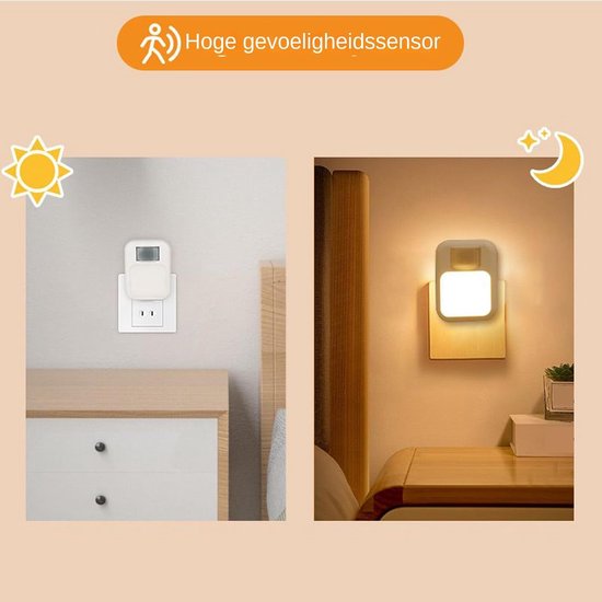 Nachtlamp Stekker - Helder Nachtlicht - Kinderkamer Hal - Schemering Tot Dageraad Sensor - 75 x 28 x 75 cm — afbeelding 2