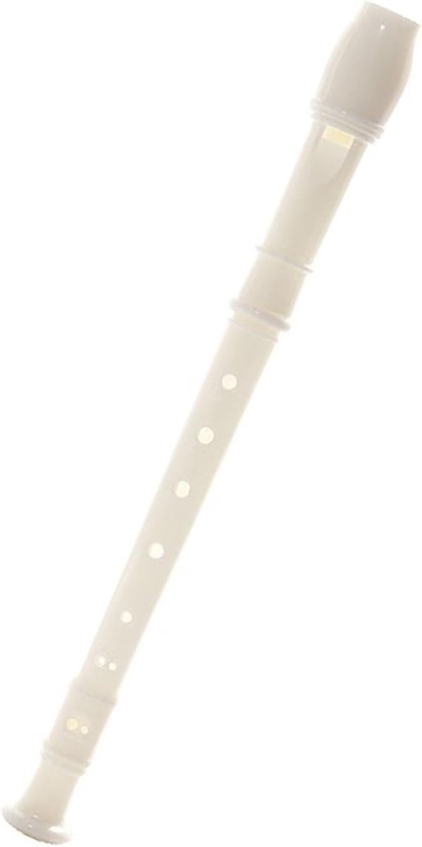 Blokfluit Sopraan - Muziekinstrument Fluit - Muziek Leren - 8 Gaten Ontwerp - 35cm Pakket - Wit