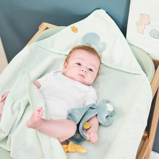 Knuffeldoek Walvis - Baby Knuffel - Baby Comfort - Met Pacifier Lus - 27 x 27 cm - Donkerblauw — afbeelding 3