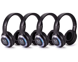 SubZero UHF Stille Disco Hoofdtelefoon, Set van 4