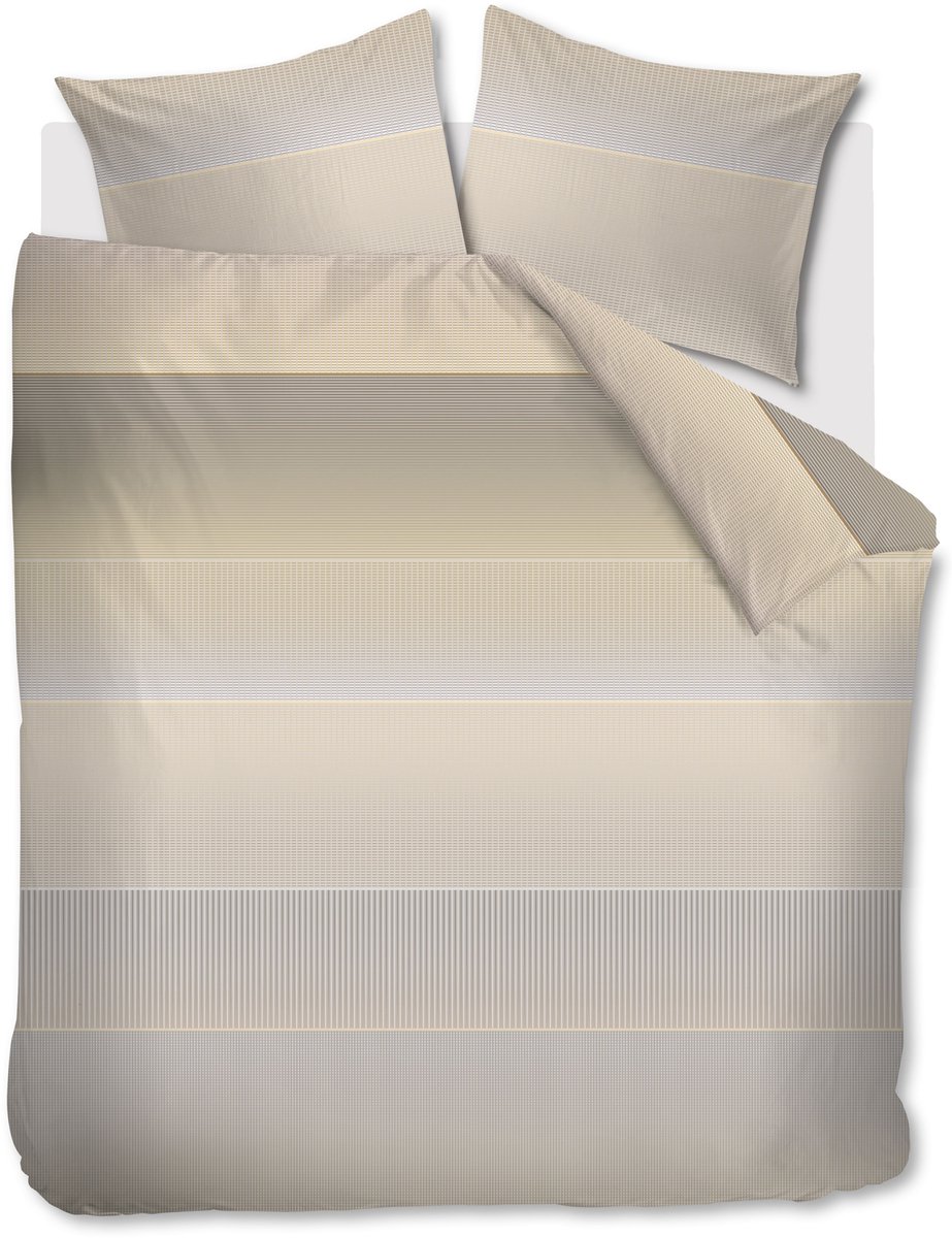 Kardol Abstract dekbedovertrek - Lits-Jumeaux - 240 x 200/220 cm - Naturel