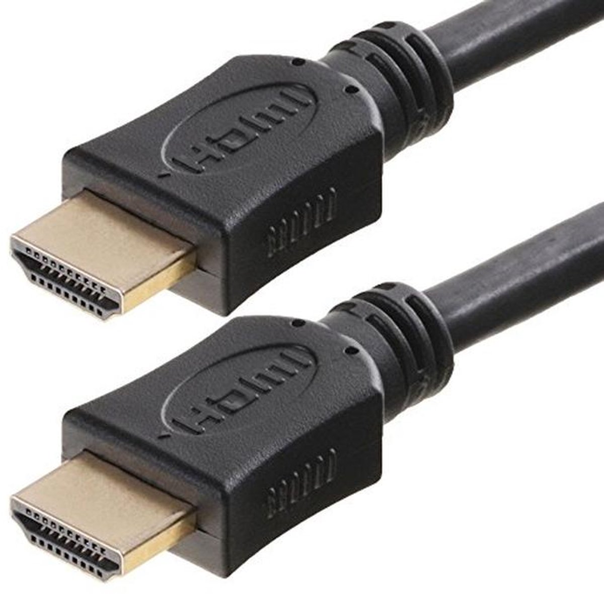 HDMI Aansluitkabel 2,0m - High-Speed, Full HD, 4K, UHD, Verguld, Zwart