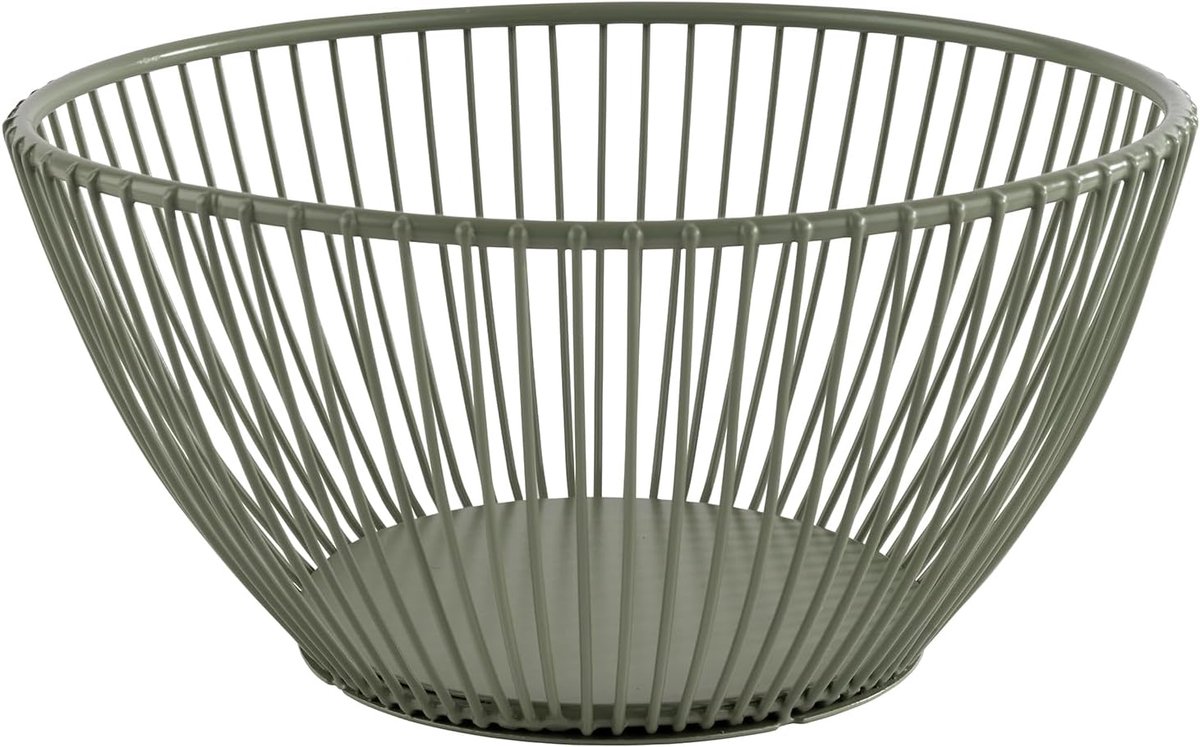 Famanu – Mand smoke groen Ø 17 cm, H 8 cm – decoratieve brood- en fruitmand