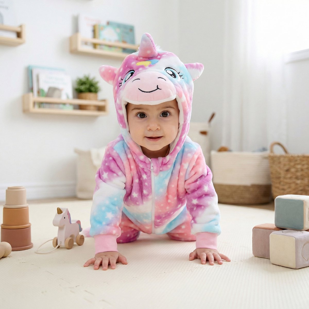 JAXY Baby Onesie - Carnavalskleding Kinderen - Verkleedkleren Jongen en Meisje - Verkleedkleding Kind - Romper - EU 104/110 (label 120) - Eenhoorn — afbeelding 5