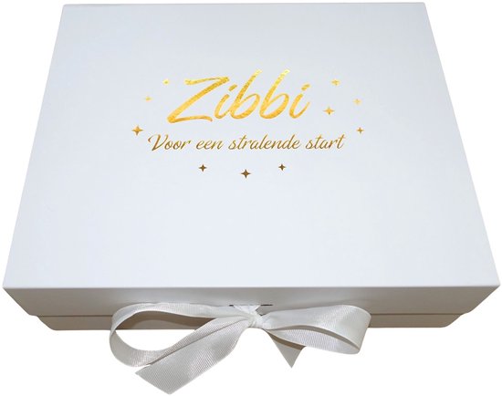 Zibbi Originals Baby Geschenkset Sterren - 9-delig - Unisex - 0-3 Maanden - Wit/Grijs - Kraamcadeau / Babyshower Geschenk van Zibbi — afbeelding 4