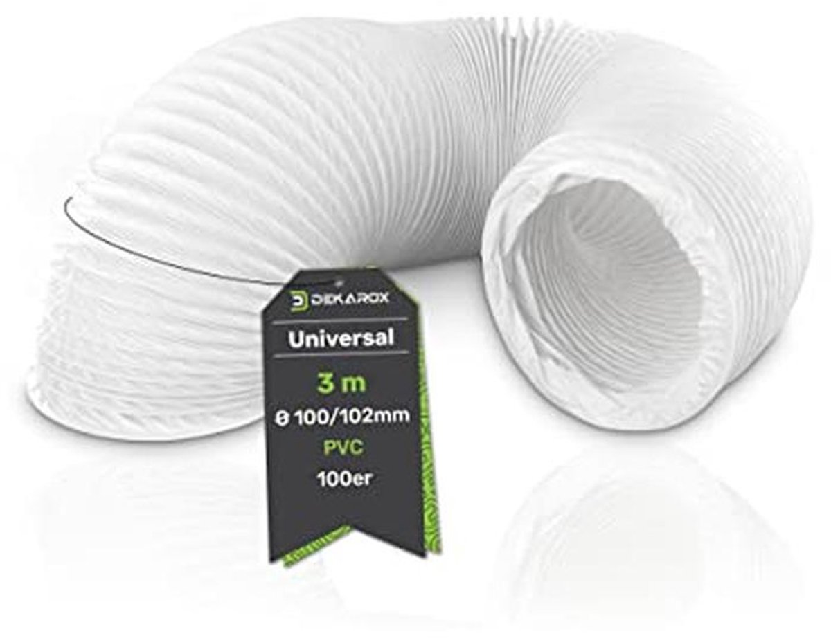 Flexibele PVC Afvoerslang 100 mm voor Airconditioning en Wasdroger - 3 m