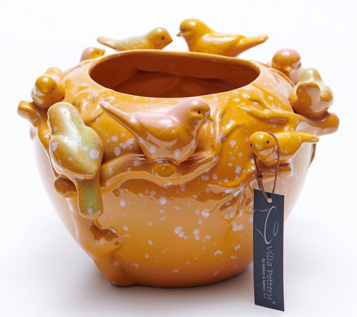 Villa Pottery Vaas - Villa Pottery - Decoratie - Woondecoratie - porselein - waterdicht - Chico 1_3 Orange Oranje
