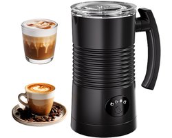 Volledig Automatische Melkopschuimer - Melkopschuimer - 4-traps afstelling - 4-in-1 Multifunctioneel - Maximale Melkopschuimcapaciteit 160 ml - Multi-opschuimer - Latte Art-schuimmachine - 350 ml - Zwart