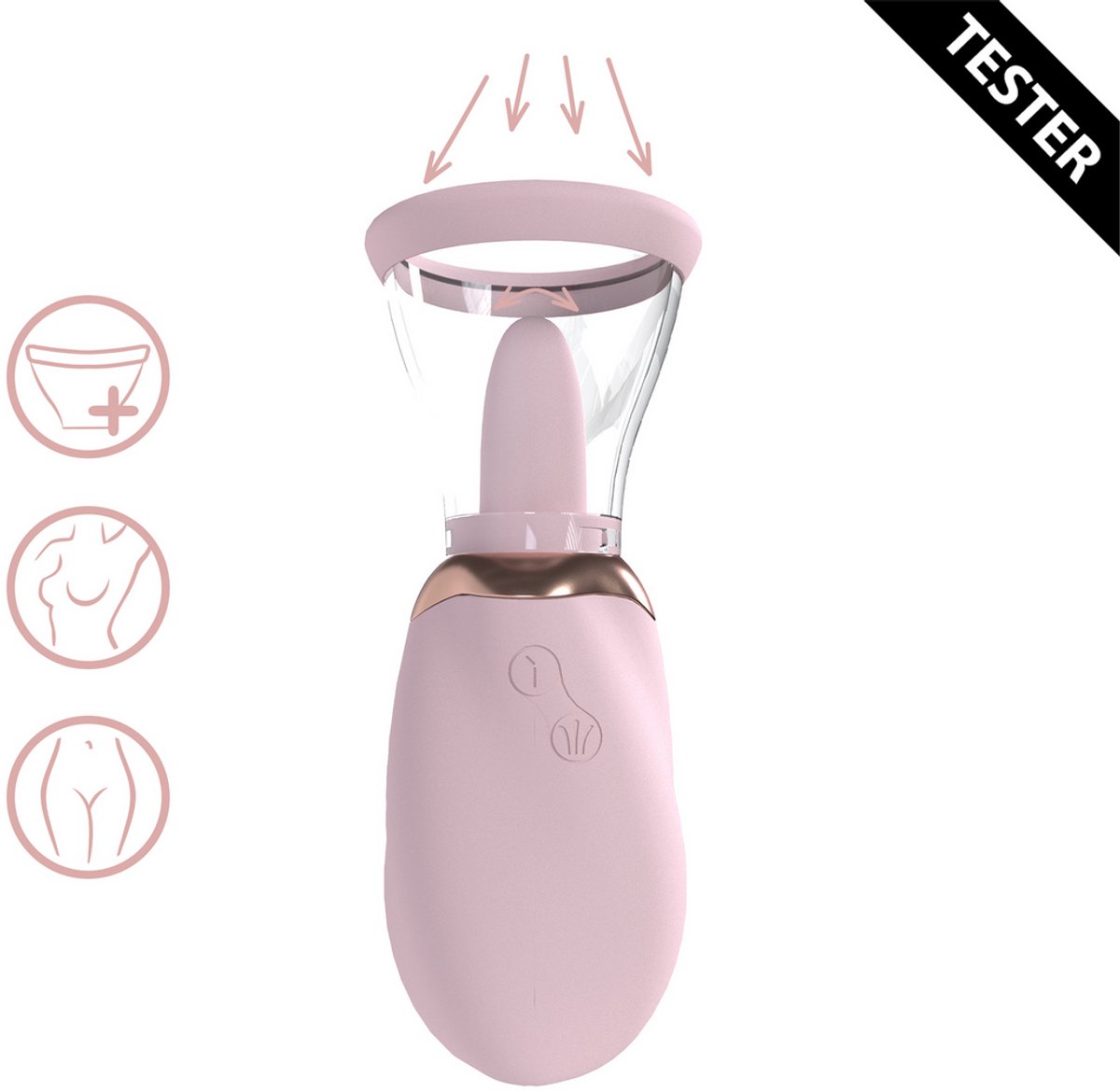 Pumped by Shots - Boost - Oplaadbare Vulva- en Borstpomp - Roze - Tester