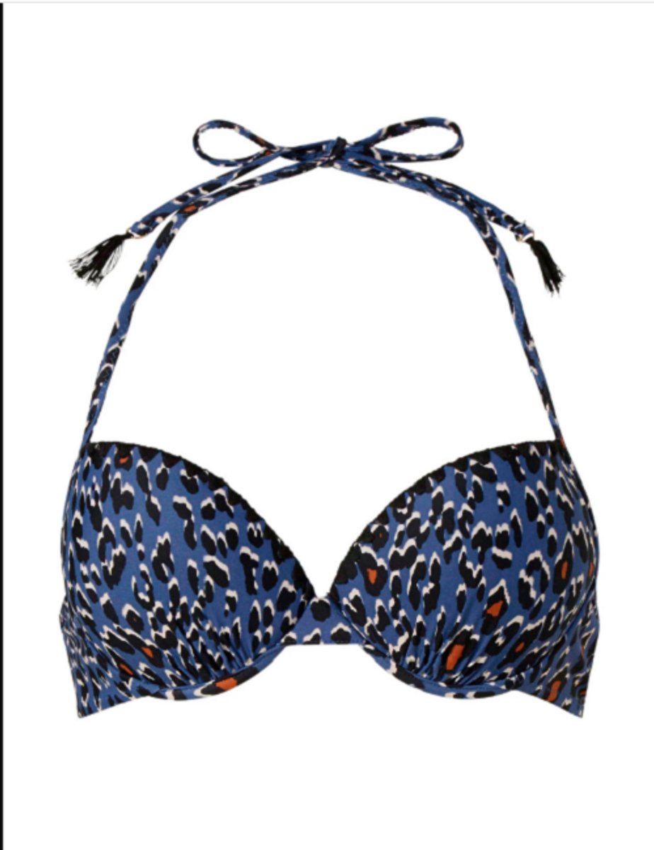 Shiwi Animania - push up bikini top kleur Blauw met fantasie print