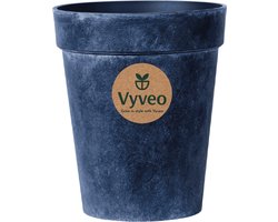 Vyveo - Bloempot Heritage - 37x42 - Donkergrijs (Retro) - Bloempot voor binnen en buiten - Lichtgewicht - Breukbestendig - Vorstbestendig - UV-bestendig