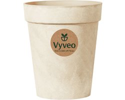 Vyveo - Bloempot Heritage - 37x42 - Beige (Retro) - Bloempot voor binnen en buiten - Lichtgewicht - Breukbestendig - Vorstbestendig - UV-bestendig