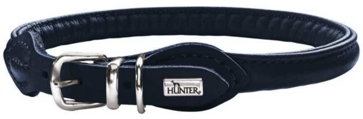 Hunter Hondenhalsband Round & Soft Donkerblauw Maat 45
