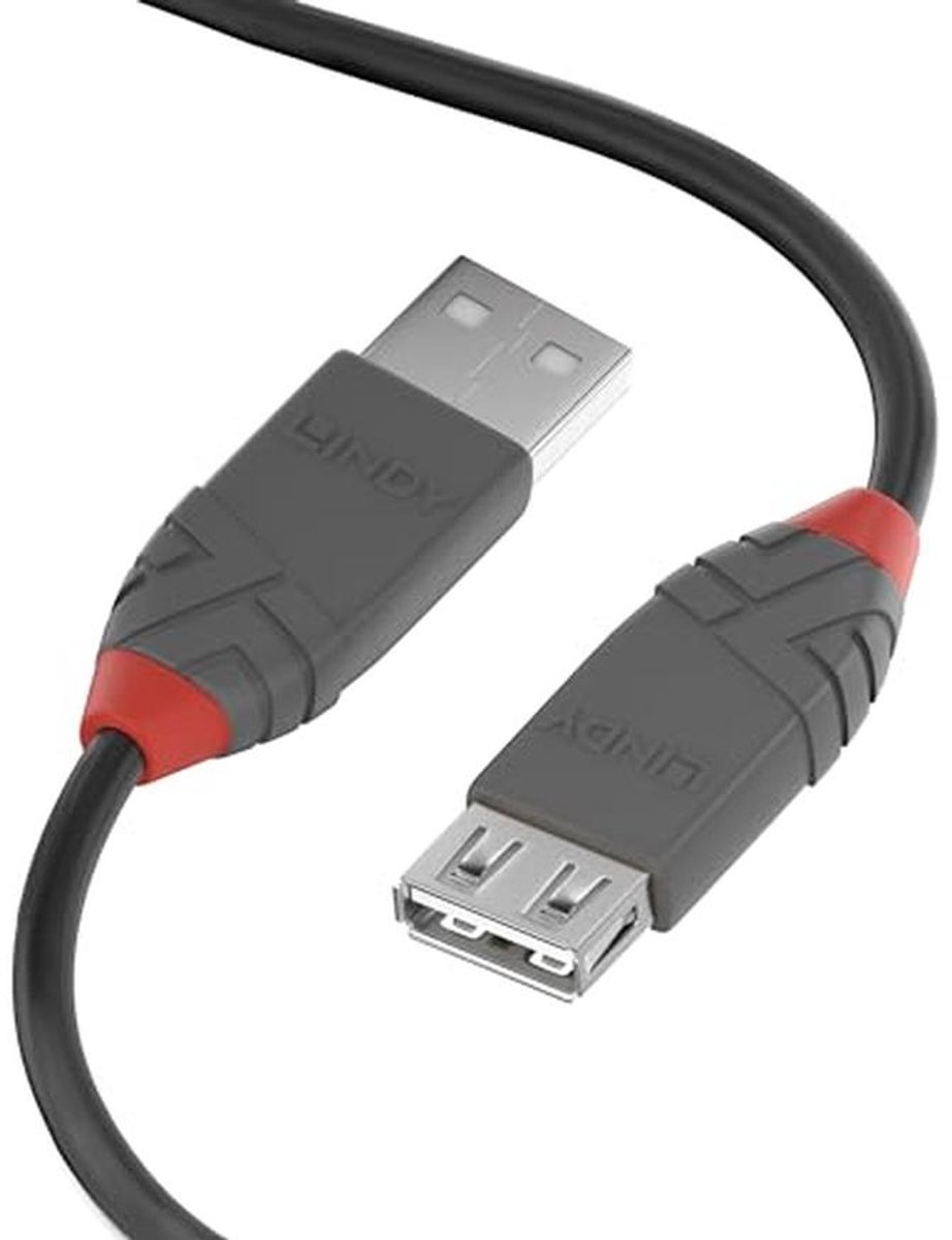 3 m USB 2.0 type A verlengkabel - Antraciet