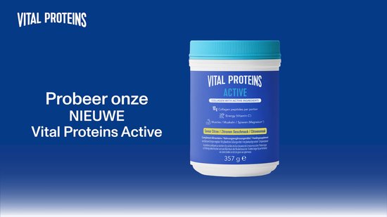 Vital Proteins Active Citroensmaak - Suikervrij - 357 gram - 10 gram Peptiden Rundercollageen