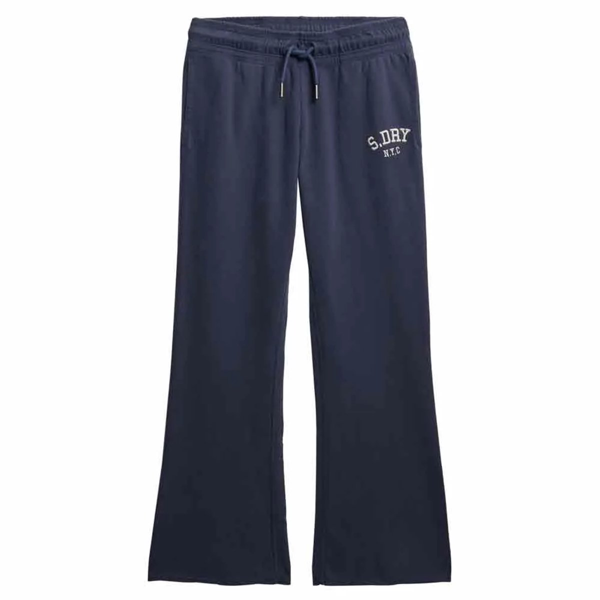 Superdry Athletic joggingbroek met wijde pijpen en borduursel Dames Broeken Marineblauw
