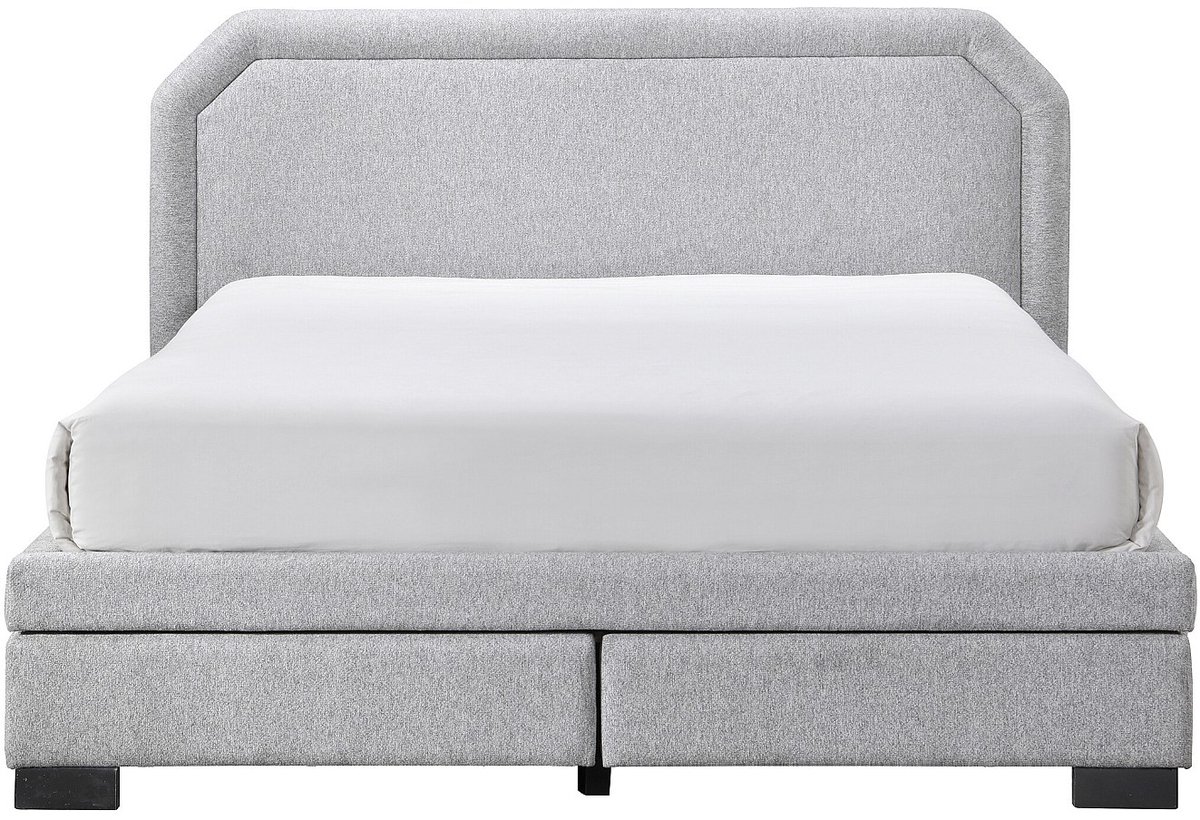 Vente-unique Bedframe stof lichtgrijs 140 x 190 cm