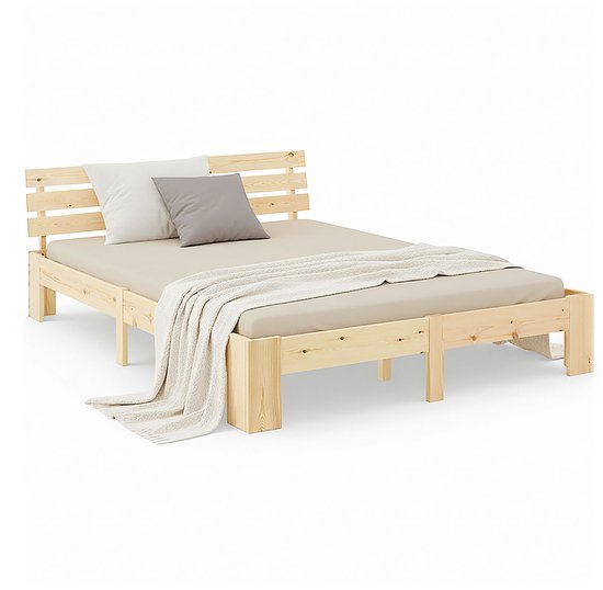De 4 Beste Bedden van 2026 Homestyle4u Tweepersoonsbed Naturel Dennenhout