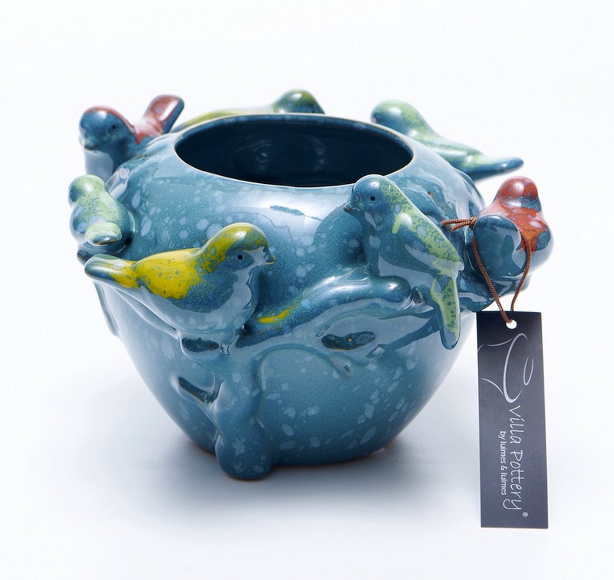 Villa Pottery Vaas - Villa Pottery - Decoratie - Woondecoratie - porselein - waterdicht - Chico 1_2 Blue Blauw