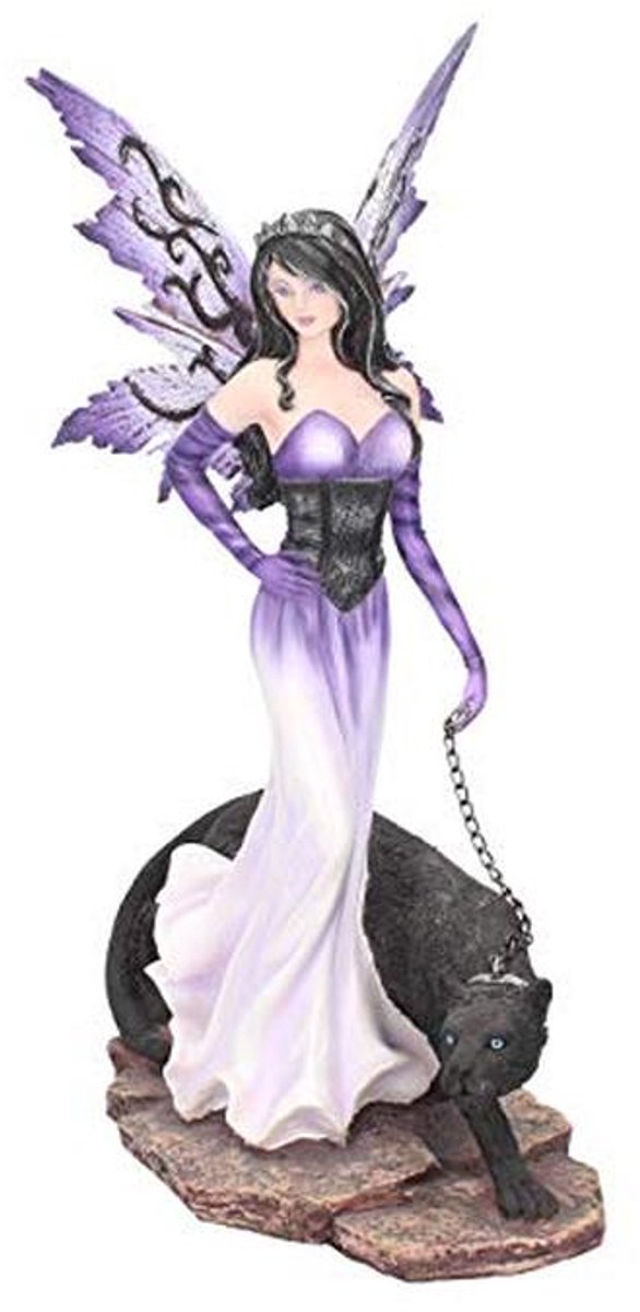 Paarse Panthea Beeldje 22.5cm - Mystieke en Magische Decoratie
