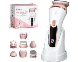 Beeperfect® 7 in 1 Epilator Voor Vrouwen - Scheerapparaat Vrouw - Bikinitrimmer - Ladyshave - Oplaadbaar - Waterdicht - 7 Opzetstukken