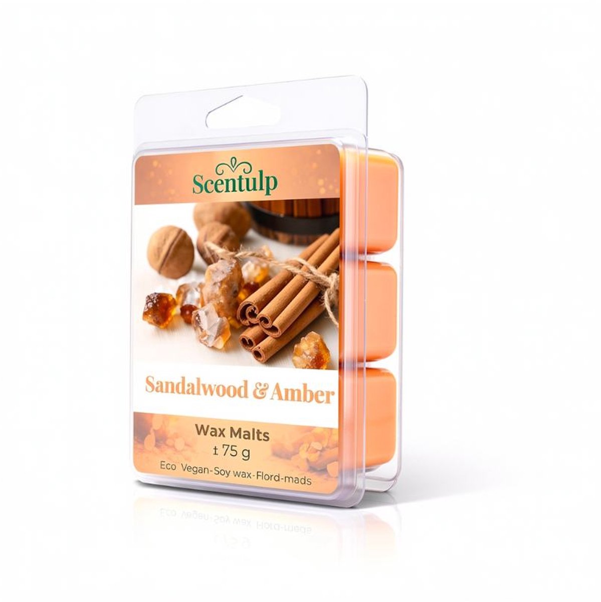 Scentulp - Wax Melts Sandelhout & Amber– Warme Houtgeur