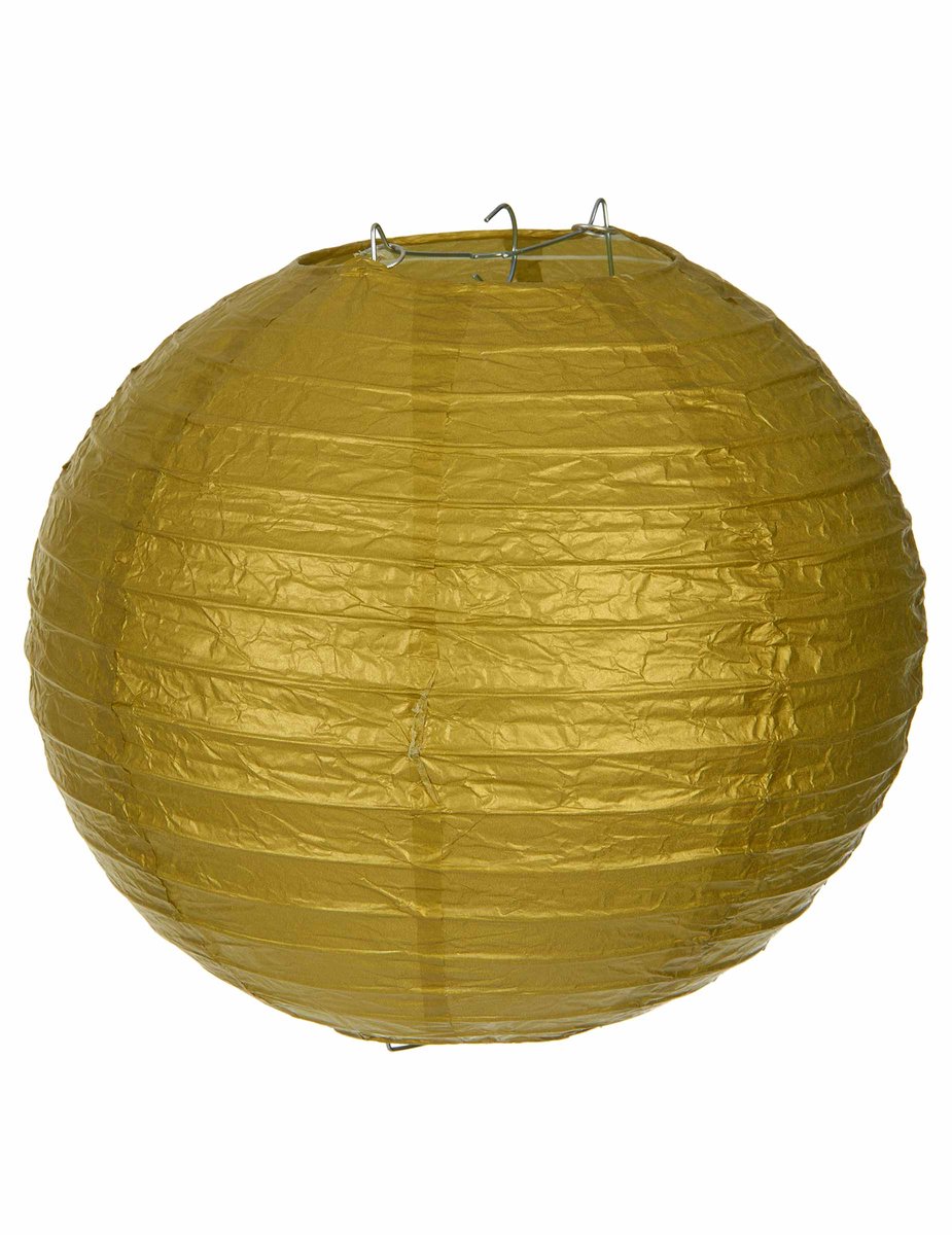 Vegaoo - Gouden Japanse papieren lantaarn, 25 cm