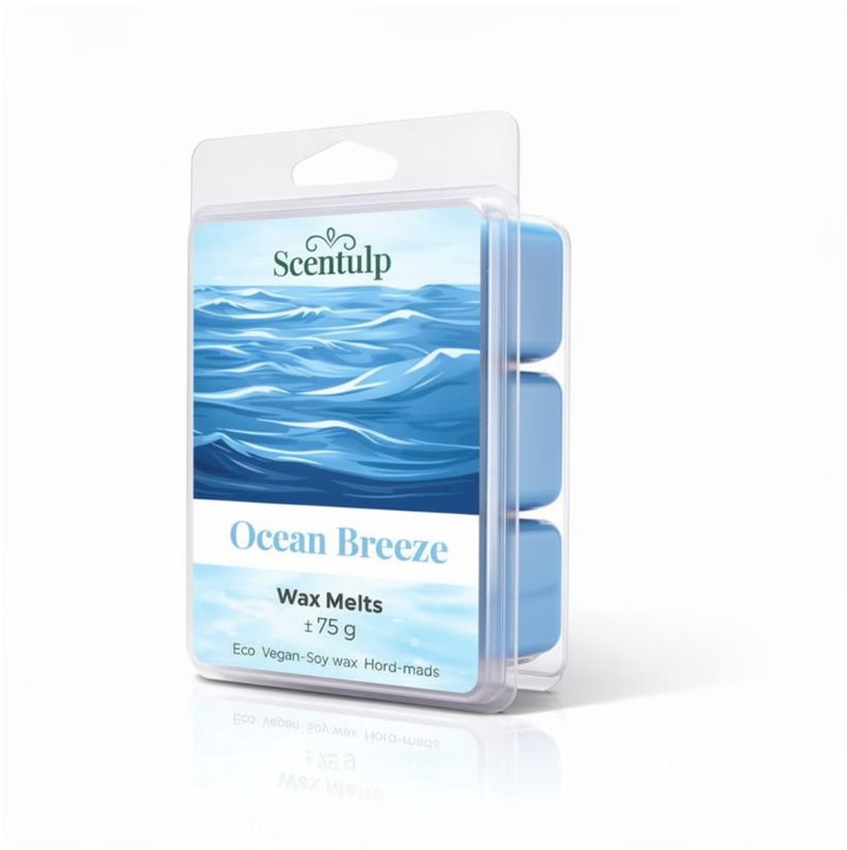 Scentulp - Wax Melts Ocean Breeze – Frisse Oceaangeur – kubusvormig