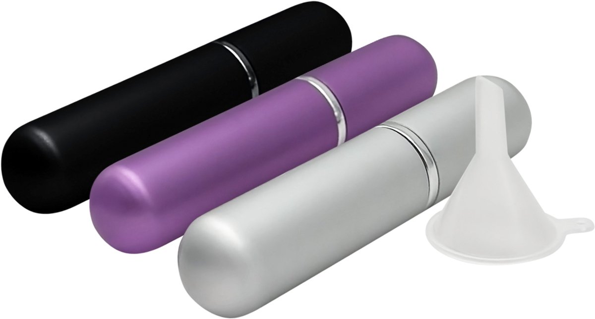 Purepeak Verstuiver Flesjes Set 3 Stuks met Trechter - Parfum Spray - Leeg - 5ml