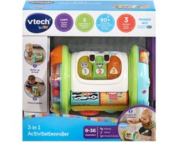 VTech Baby 3-in-1 Kruiprol – Educatief Speelgoed – Activiteitenroller met Lichts- en Geluidseffecten – Baby Speelgoed