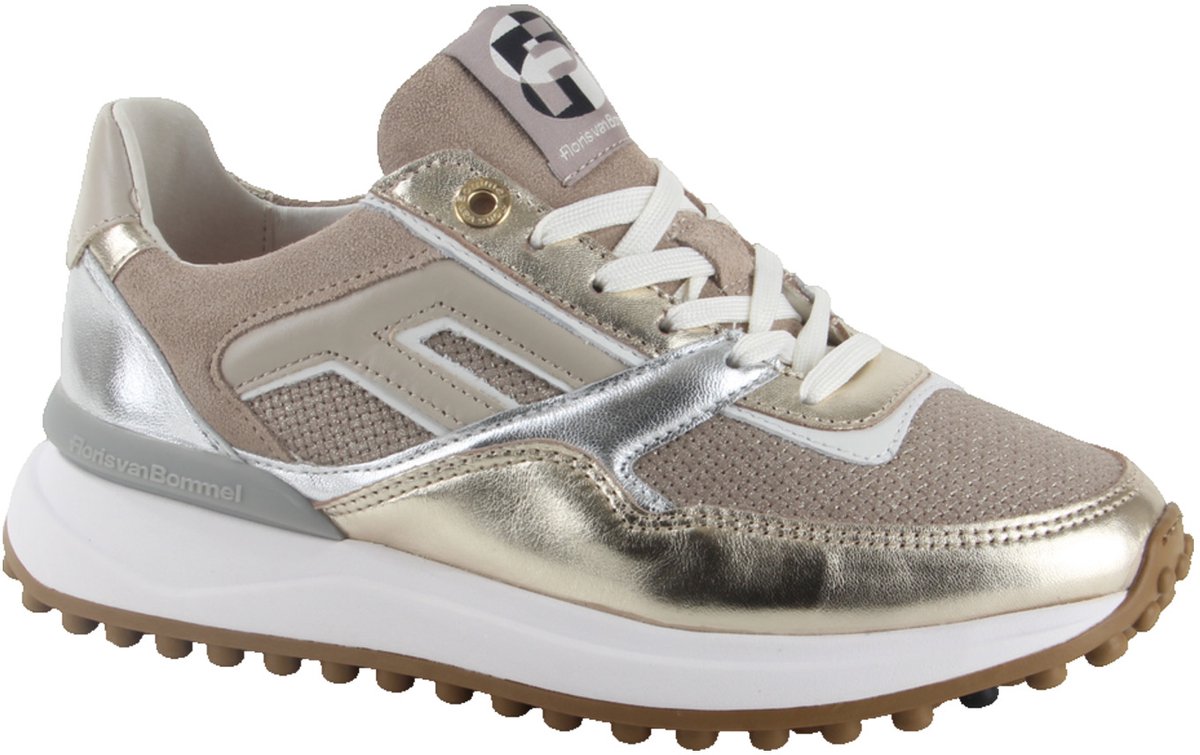 Floris Van Bommel Sfw-10170 Noppi Sneakers - Textiel - Dames - Goudkleurig - Maat 41