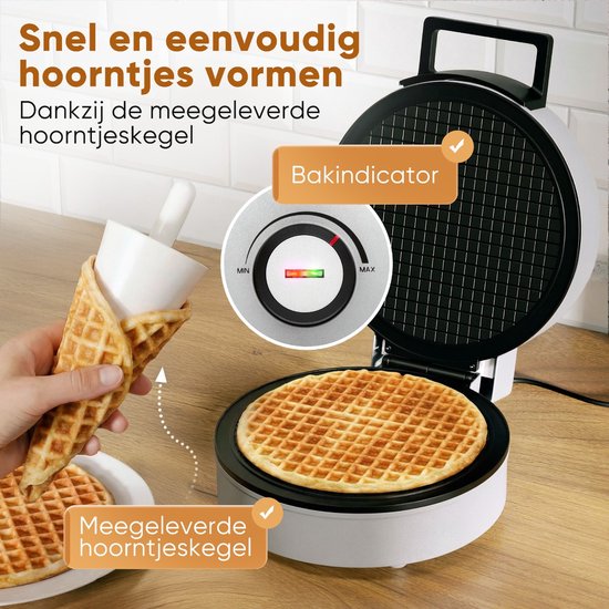 Clatronic HA 3833 - Kniepertjesijzer - Wafels en IJshoorntjes - Inclusief IJshoornvorm van Clatronic — afbeelding 5