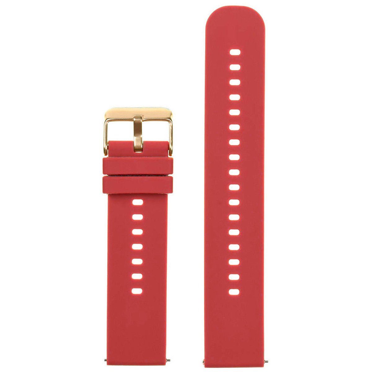 Pacific U27 - Horlogebandje - Rood - Goud - 22mm