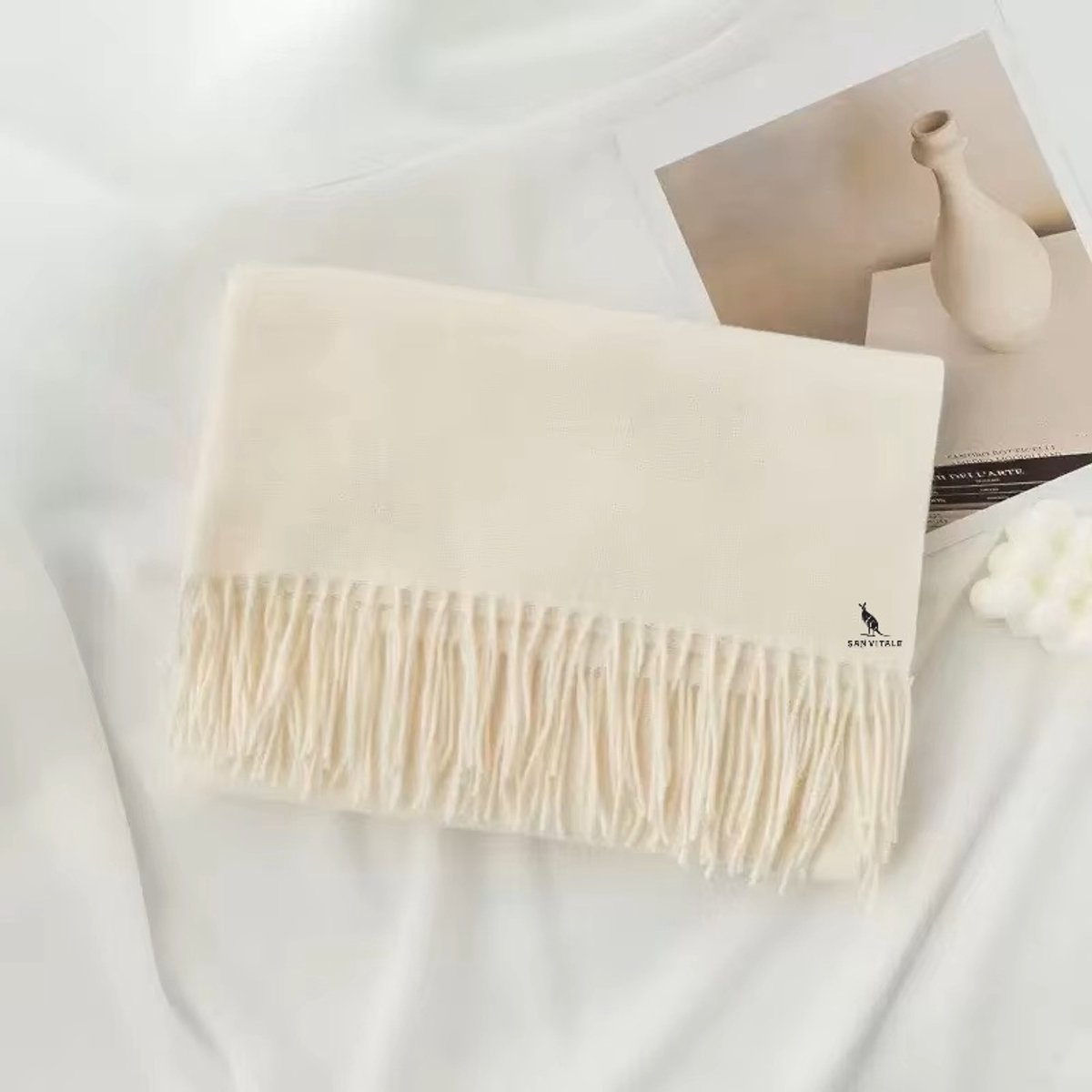 San Vitale® - Omslagdoek dames - Shawl - Stola - Off White