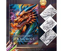 Adult Coloring Book - Dragon Theme