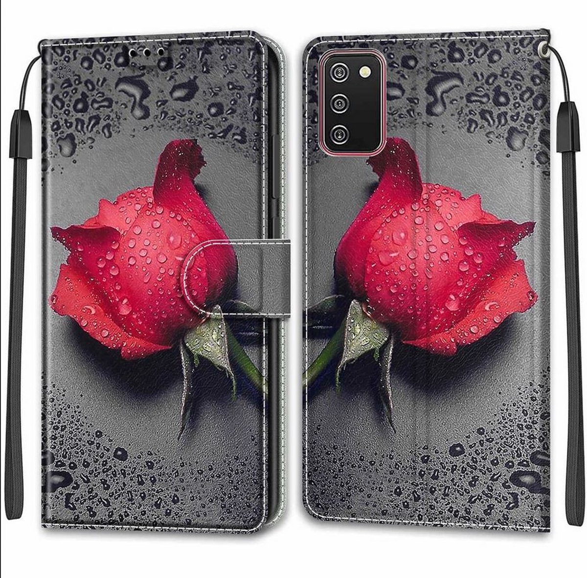 Samsung Galaxy A02S / M02S Hoesje met Pasjeshouder – Roze Wallet Case met Magneetsluiting