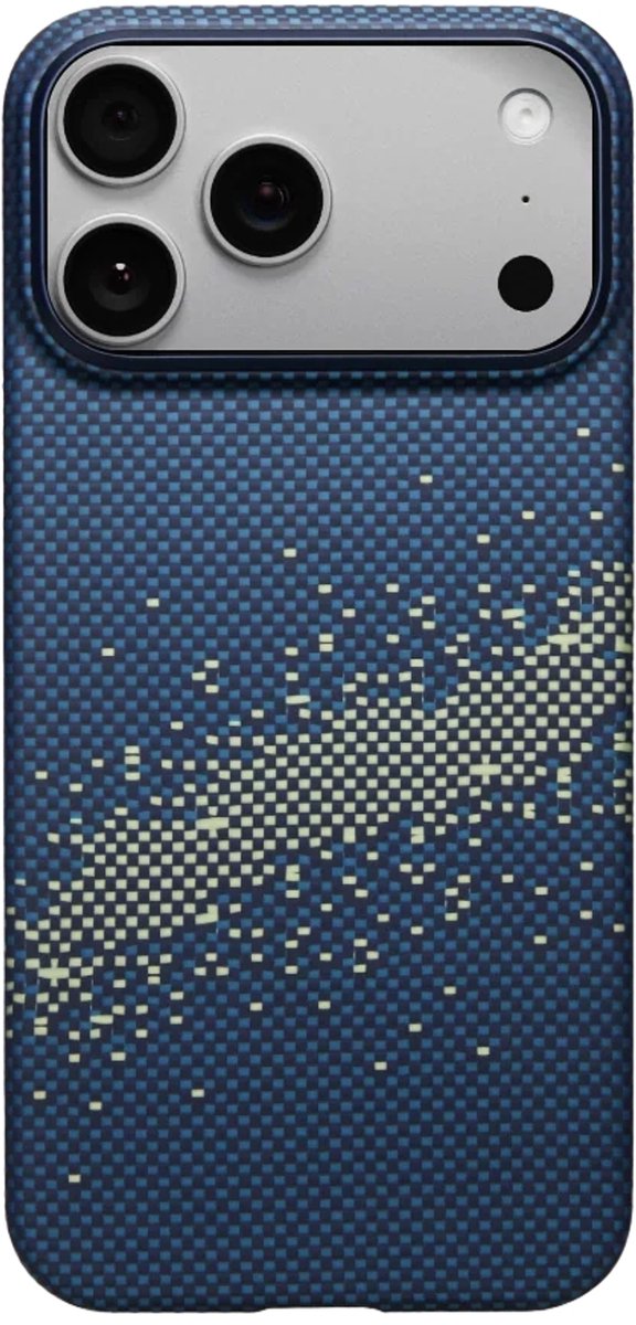 Pitaka Ultra Slim Hoesje iPhone 17 Pro – Compatibel met MagSafe – Krasbestendige Camera Bedieningsknop – Vervaardigd uit Luchtvaartwaardige Aramidevezel - Blauw