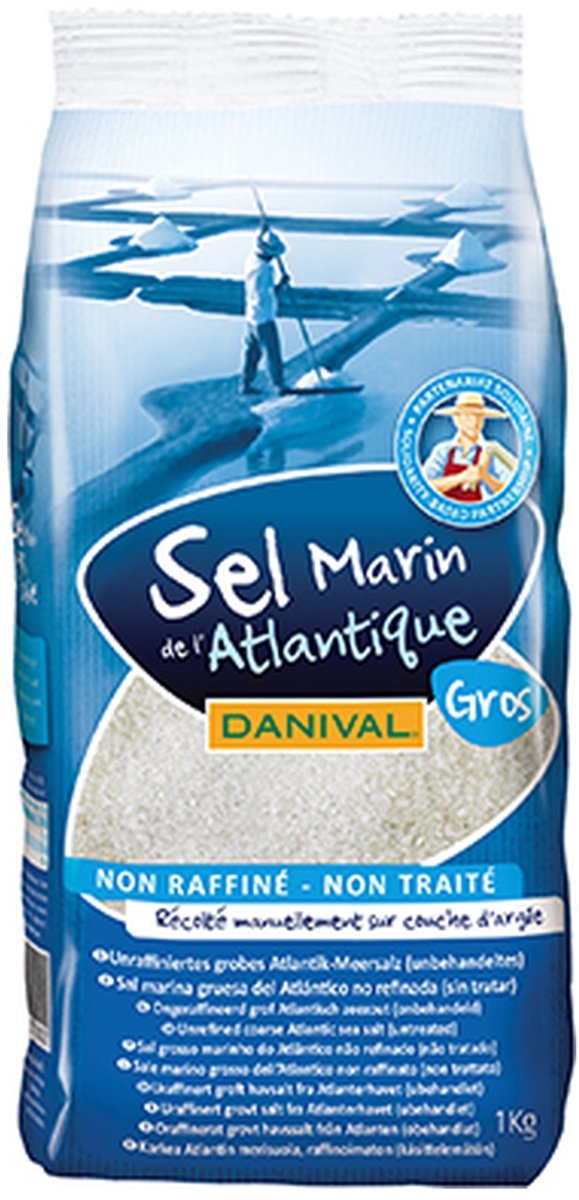 Grof Atlantisch zout 1 kg|Coarse Atlantic Salt 1 kg|Gros sel de l'Atlantique 1 kg