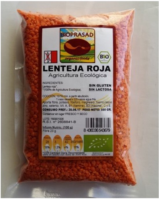 Colruyt Rode Linzen rode linzen 500 g|Red Lentils 500 g|Lentilles rouges 500 g | bol
