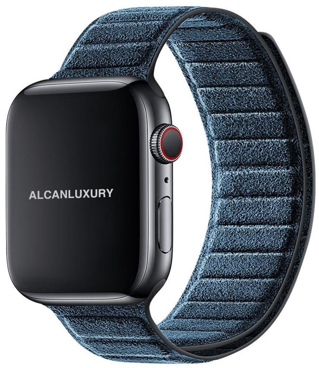 Alcanluxury Alcantara Apple Watch band 38/40/41/42 mm - Ocean Blue