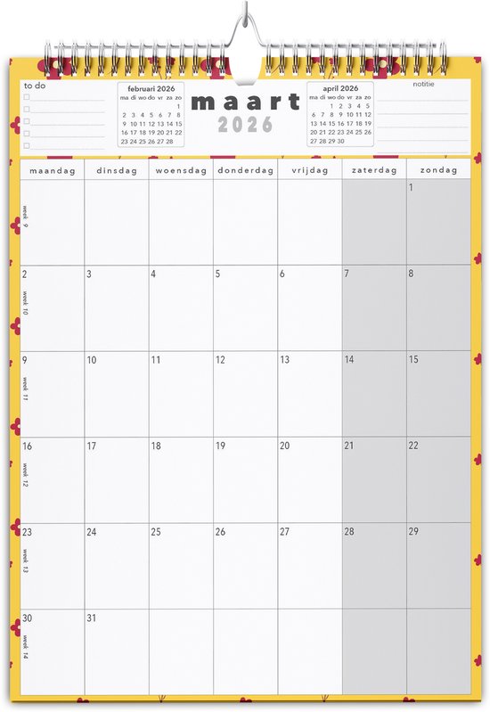 Huurdies® - 22 maanden kalender - 2026/2027 - A4+ - Seizoenen - Staand
